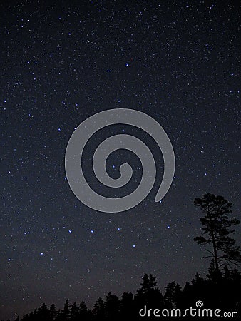 Night sky stars, Big dipper constellation Stock Photo