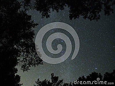 Night sky stars and milky way observing Stock Photo