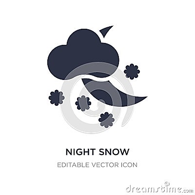 night snow icon on white background. Simple element illustration from Nature concept Vector Illustration