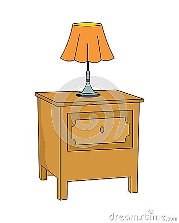 Night stand clip art vector illustration Vector Illustration