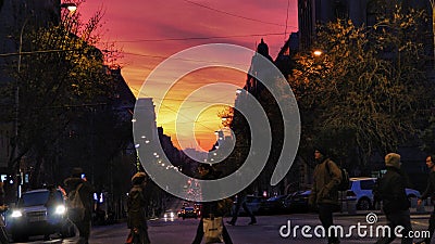 Night on the street Editorial Stock Photo