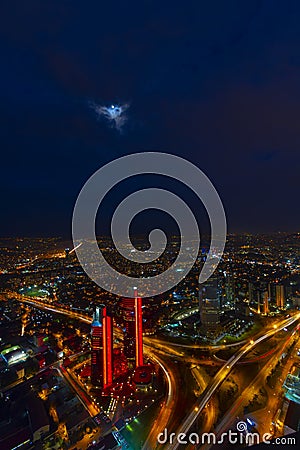 Istanbul aerial view and taksim. Stock Photo