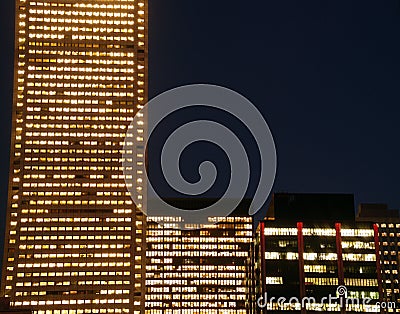 Night time corporations Stock Photo