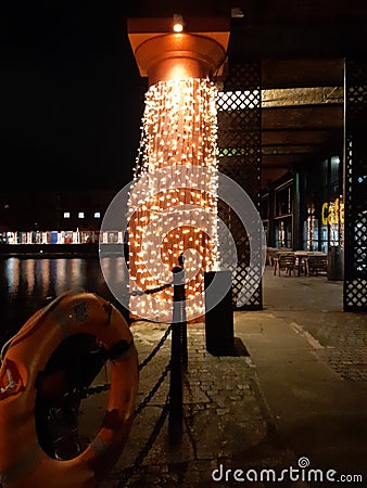 Night time walk Stock Photo