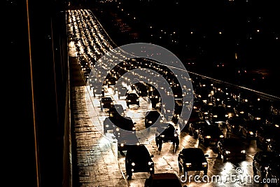 Night Traffic Stock Photo