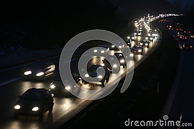 Night traffic Stock Photo