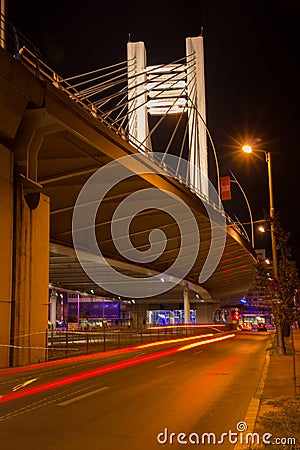 Night traffic . Editorial Stock Photo