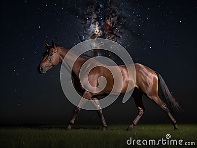 A Night Under Stars at The Irish Derby Stock Photo