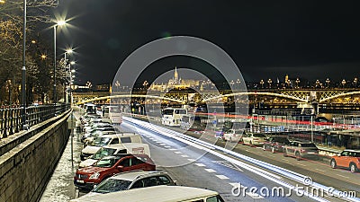 Night View on the Budapest Editorial Stock Photo