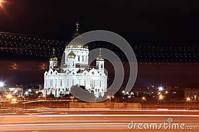 Night View Cathedral of Jesus Christ the Saviour in the summer v Stock Photo