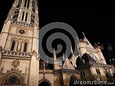 Saint-Germain-l`Auxerrois Church in Paris, France Stock Photo