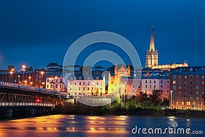 Night view. Derry Londonderry. Northern Ireland. United Kingdom Stock Photo