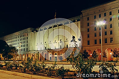 The government building of Nuevos Ministerios in Madrid. Stock Photo