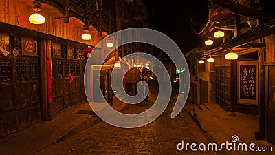 Night view of Fenghuang, China Editorial Stock Photo