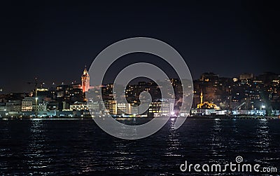 View of the Galata tower, European part of Istanbul Stock Photo