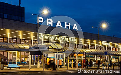 International Vaclav Havel airport in Prague Editorial Stock Photo