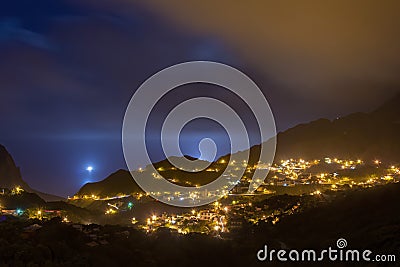 Night view of the Jinguashih area Stock Photo