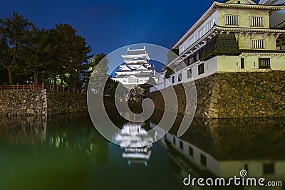 Night view of Kokura Castle at night in Fukuoka, Japan Stock Photo