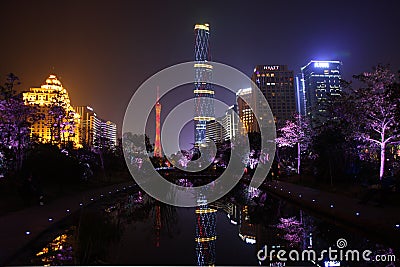 Night view of the Tianhe Editorial Stock Photo