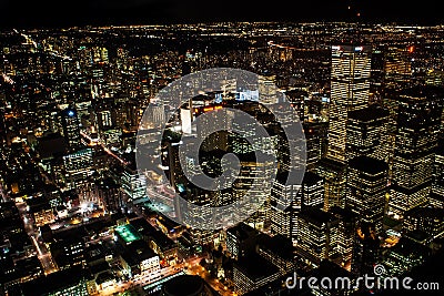 Night view at Toronto Downtown Editorial Stock Photo