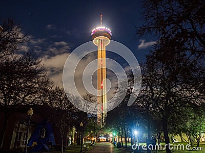 Night view of the Tower of the Americas Editorial Stock Photo