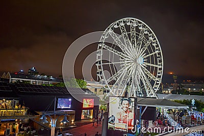 Night view of the V&A Waterfront, Cape Town, South Africa Editorial Stock Photo