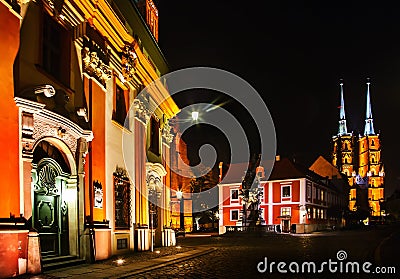 Night in Wroclaw Stock Photo