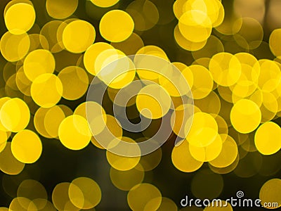 Night yellow circles lights bokeh Stock Photo