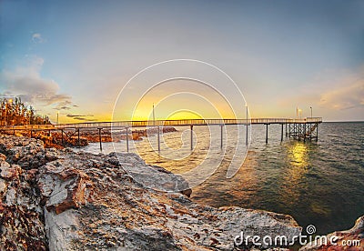 Nightcliff Jetty, Northern Territory, Australia Stock Photo