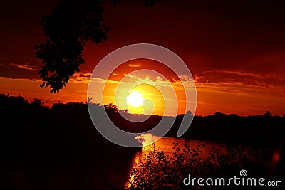 Nightfall quiet deep clouds Stock Photo