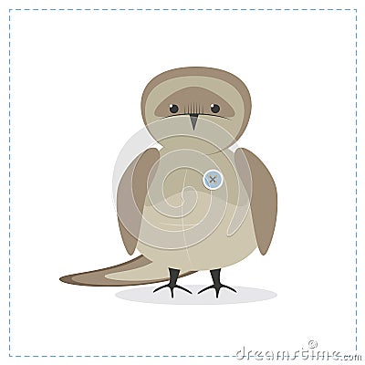 Nightingale bird funny little nightingal vector Vector Illustration