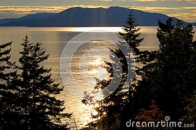 Nightly ocean view Stock Photo