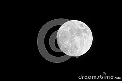 Nightly sky with large full moon Stock Photo