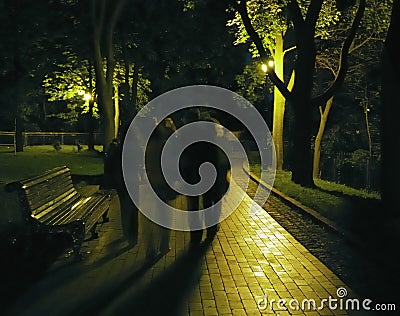 Nightly streets Stock Photo