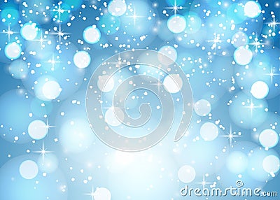 Nightly winter snowy background. Vector Vector Illustration