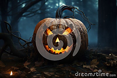 Nightmare Festivities: Menacing Entities at Halloween Stock Photo