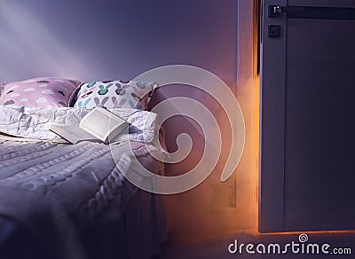 Nightmare after reading. Stock Photo