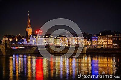 Nightphotography in Maastricht in The Netherlands Stock Photo