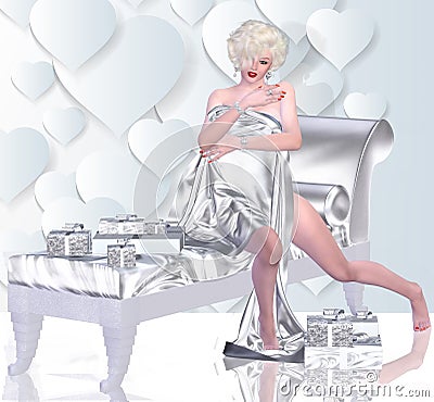 Nights In White Satin. Stock Photo