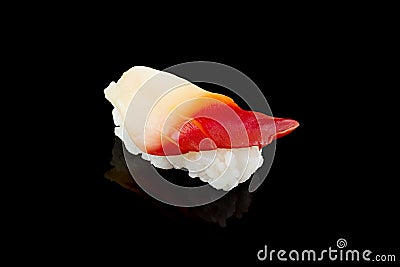 Nigiri Sushi or Surf Sushi Stock Photo