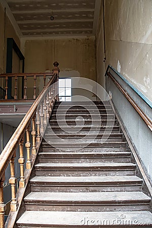 Nijmegen, Netherlands - June 15, 2020: Inside former monastery zusterorde Franciscanessen van de Heilige Familie Editorial Stock Photo