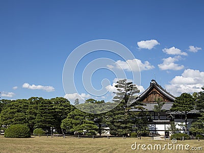 Nijo-jo Castle garden in Kyoto Stock Photo