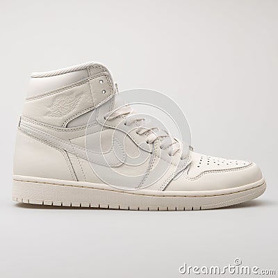 Nike Air Jordan 1 Retro High OG sail white sneaker Editorial Stock Photo