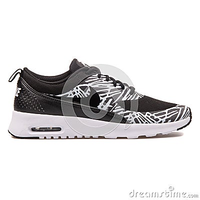 Nike Air Max Thea Print black and white sneaker Editorial Stock Photo