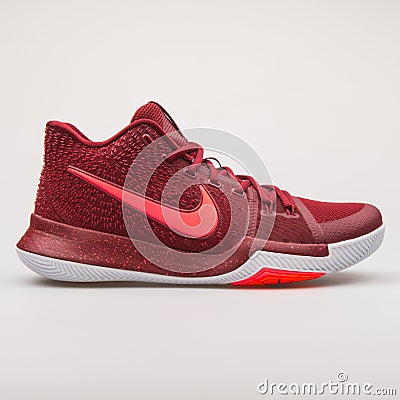 Nike Kyrie 3 red sneaker Editorial Stock Photo