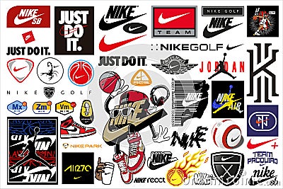 Nike logo and Brand Vector collection Vector Illustration