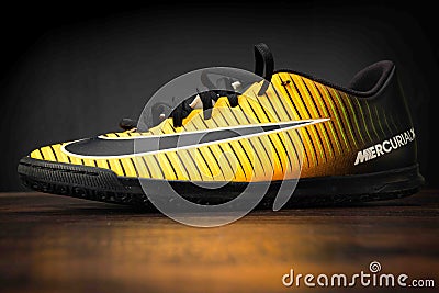 Nike MERCURIAL men`s sneakers shoes Editorial Stock Photo