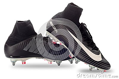 The NIKE Mercurial Veloce III DF SG - PRO football boots Editorial Stock Photo