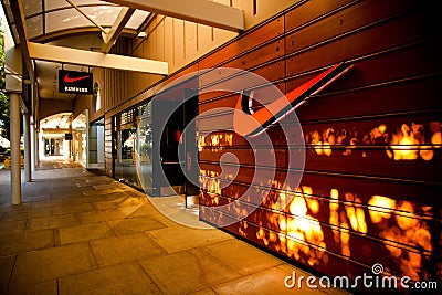 Nike Running Store at stanford shopping center Editorial Stock Photo