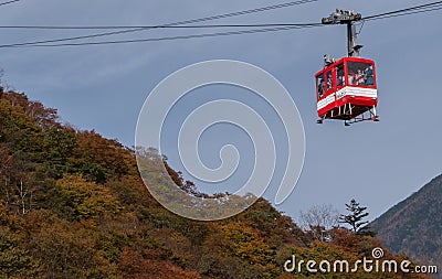 Akechidaira Ropeway Cable Car, Nikko, Japan Editorial Stock Photo